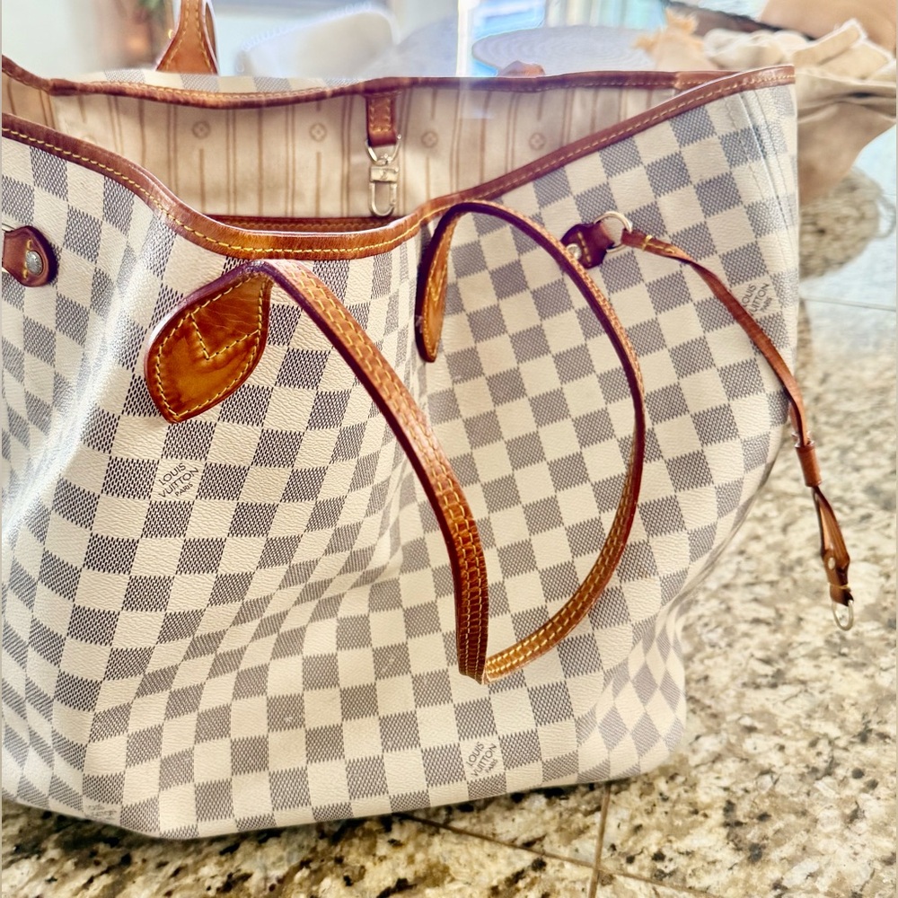 LV GM Neverful Damier Azur, Crème